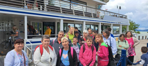 Megérkeztünk hajóval a Balaton déli partjára, Balatonboglárra