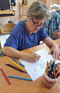 Andrea leírta gondolatait is a rajz mellé