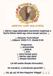 Meghívó a Márton napra