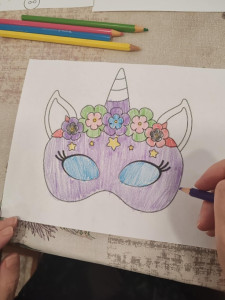 Farsangi álarc színezés