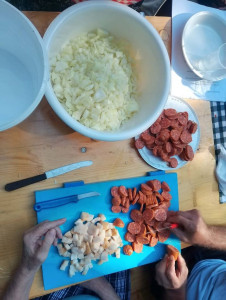 Hozzávalók szeletelése