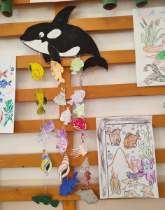 Vízi élővilág papírból