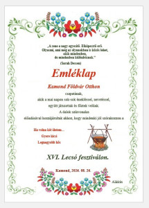 Emléklap.