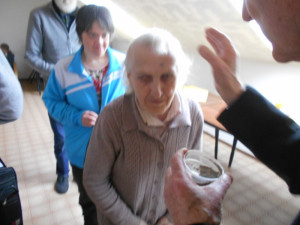 A képen a mise egy pillanata látható