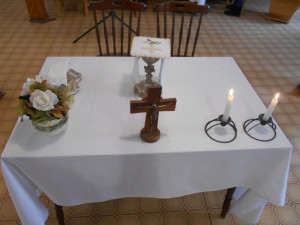 A képen a mise egy pillanata látható