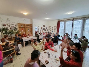 Önfeledt pillanata a januári délutánnak.