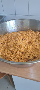 A spagetti tálalásra kész
