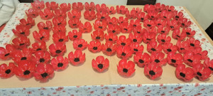 Száradnak a megfestett virágok