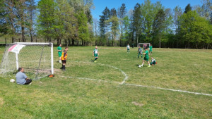 Labdarúgó mérkőzés közben Darvastó 1-es csapata