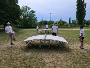 Teqball közben