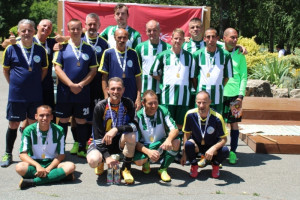 Csoportkép a darvastói focibajnokokról