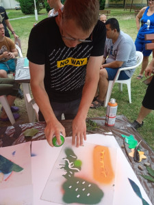 Festékszóróval való festmény technika