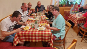 A panzió éttermében